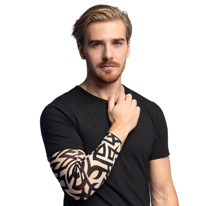 Tribal Tatoveringsærme i Nylon – Perfekt til Festudklædning