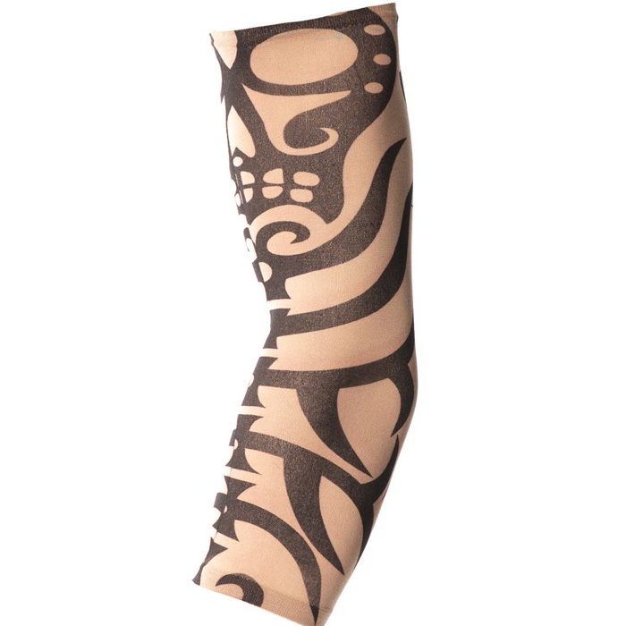 Tribal Dødningshoved Tatoverings ærme - Perfekt til Kostumer!