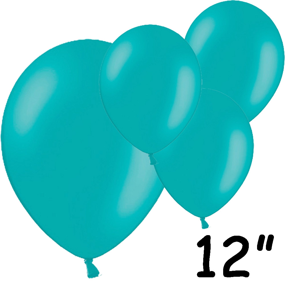 Turkise Latexballoner 12" - 100 stk. til Festlige Anledninger