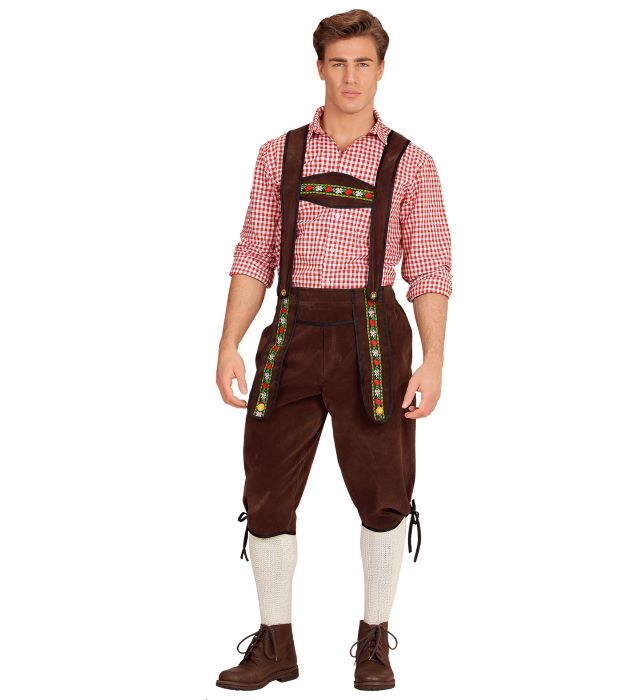 Tyroler Lederhosen Bukser Brun
