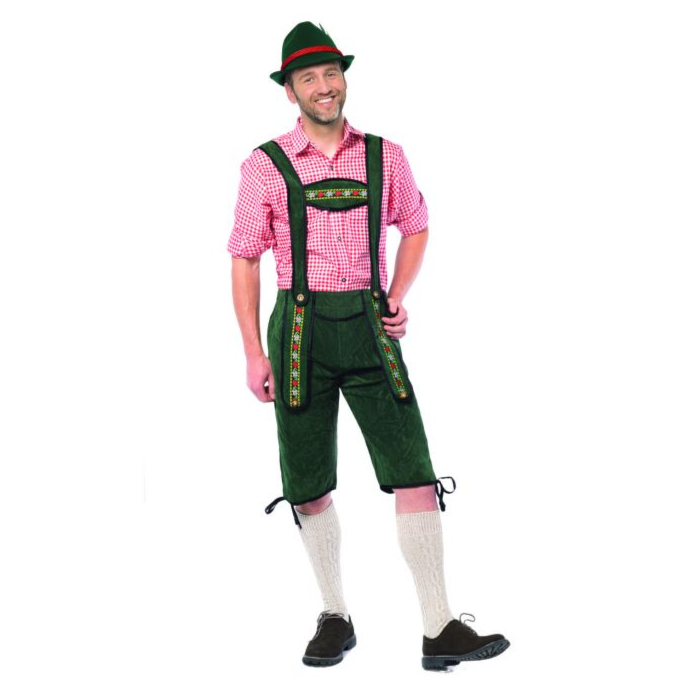 Tyroler Lederhosen Bukser Johann Lang i Grøn - Festlig Stil!