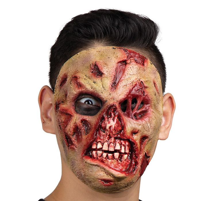 Uhyggelig Blodig Zombie Maske til Halloween Fest!