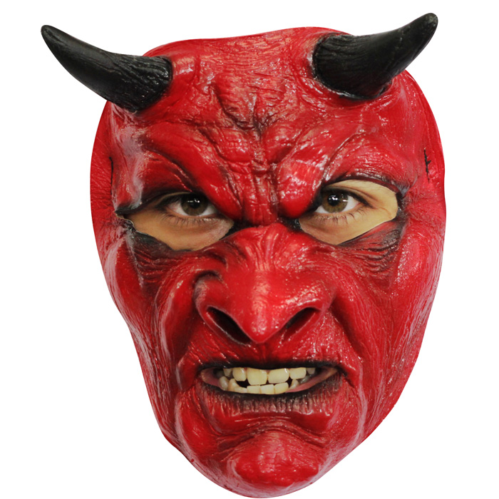 Skræmmende Halloween Djævle Maske til Festen