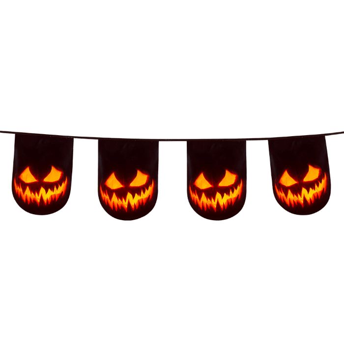Skræmmende Halloween Græskar Guirlande i Plastik