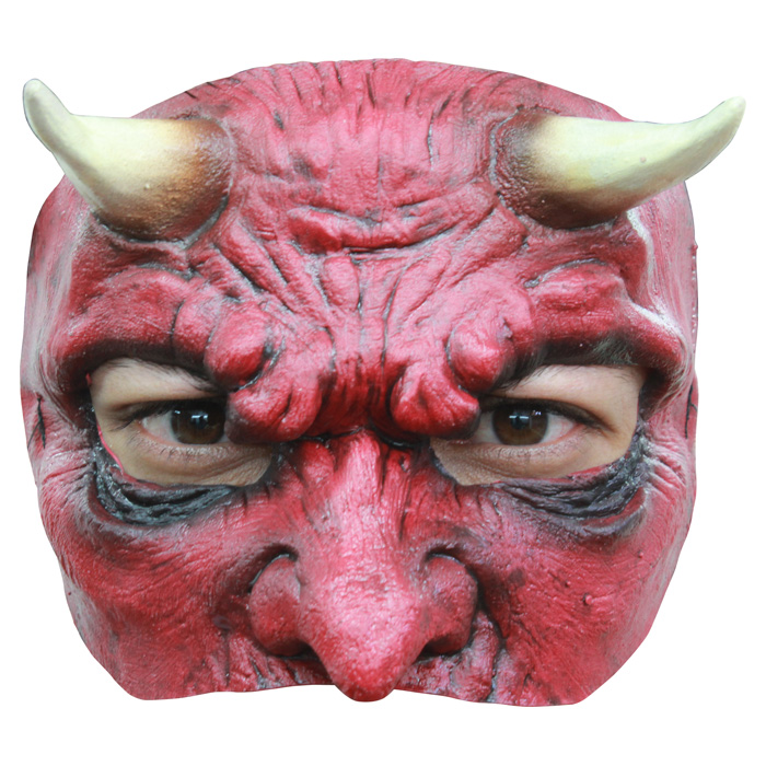 Skræmmende Halv Djævle Maske til Halloween Fest