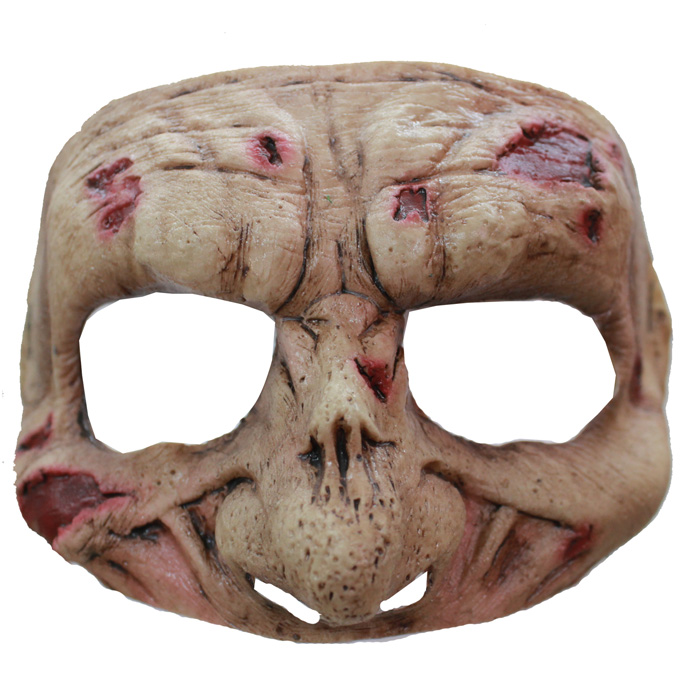 Skræmmende Halv Zombie Maske til Halloween Fest