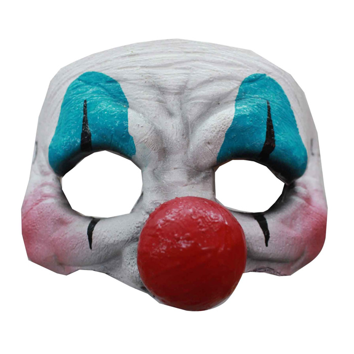 Uhyggelig Happy Halv Klovne Maske til Halloween Fest