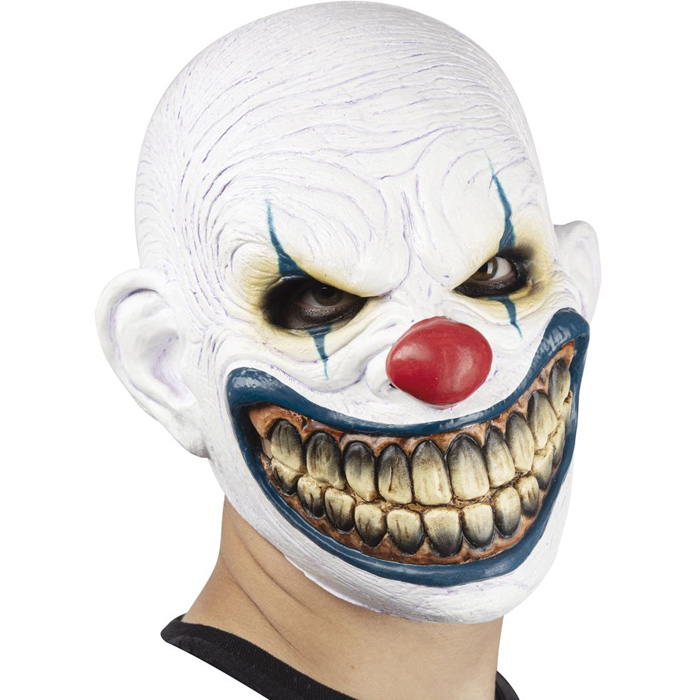 Skræmmende Happy Klovne Maske til Halloween Fest!