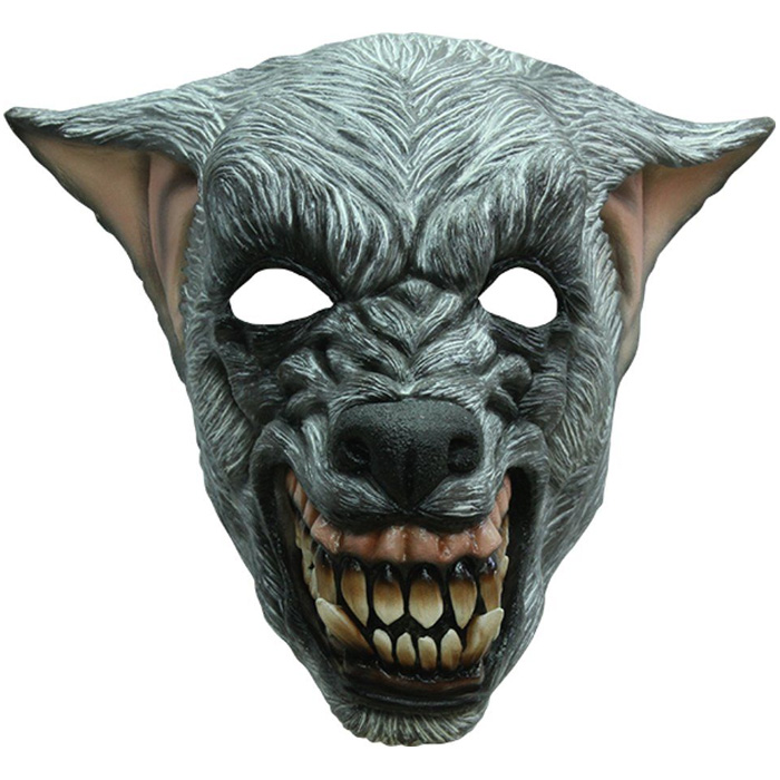 Uhyggelig Sølv Ulve Maske