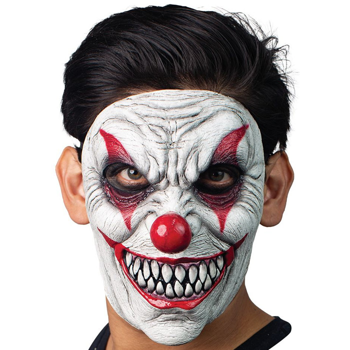Uhyggelig Klovne Maske til Halloween Festlige Løjer!