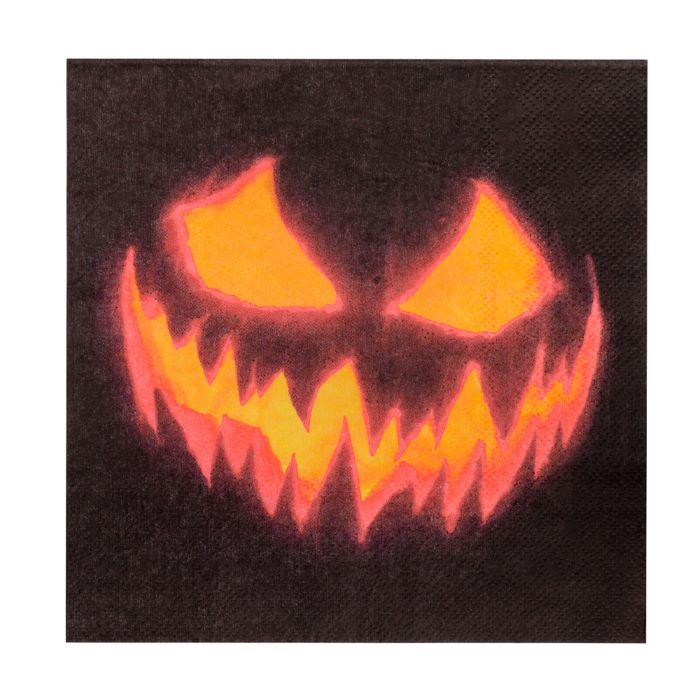 Uhyggelige Halloween Græskar Servietter - 20 stk.