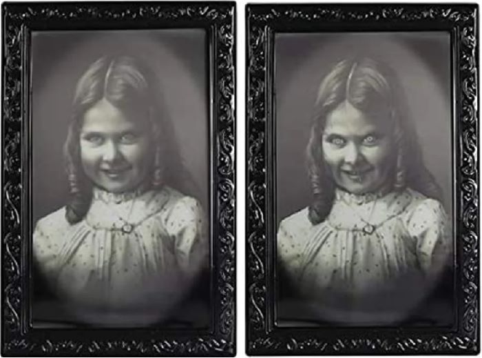 Uhyggeligt 3D Halloween Portræt med Skiftende Billede