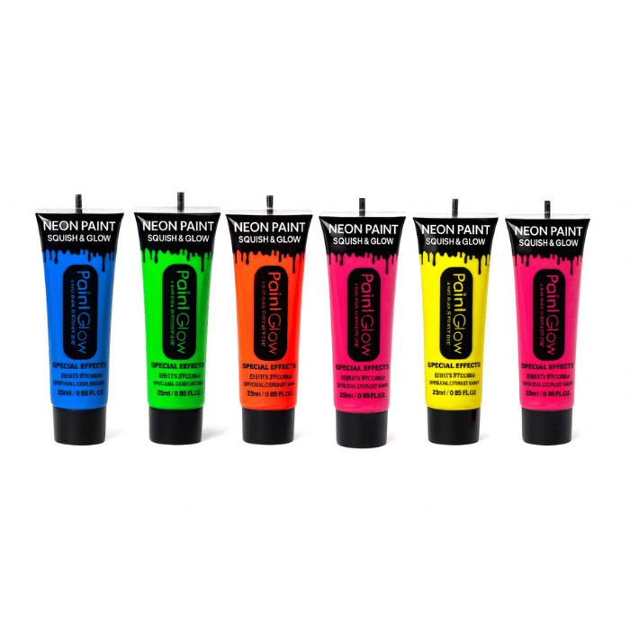Neon UV Kropsmaling 6-pak - Fantastisk tilbud!