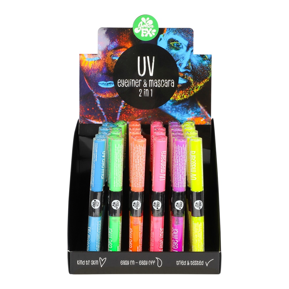 Neonblå 2-i-1 Eyeliner og Mascara til Festlige Begivenheder!