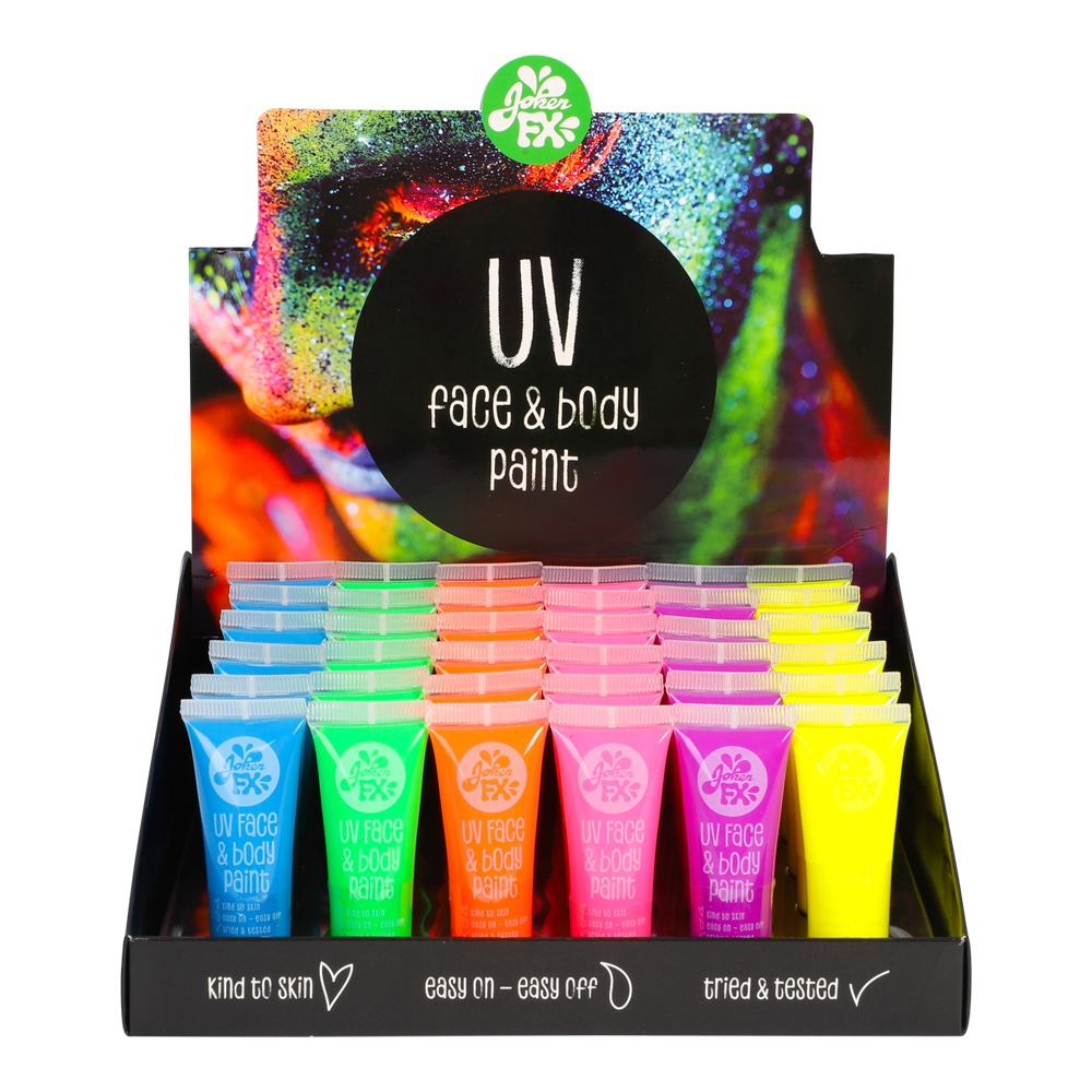 Neon UV Ansigtsmaling - Blå til Festlige Begivenheder
