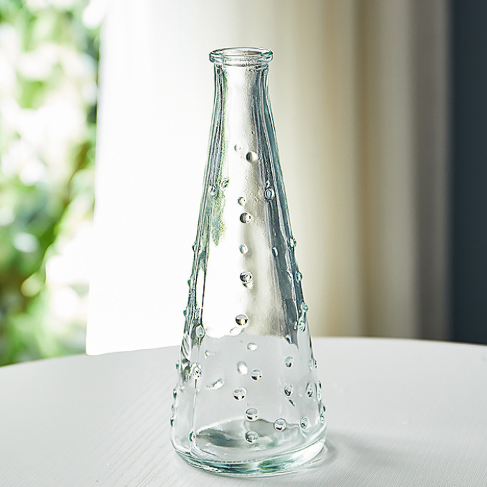 Elegant Glasvase - Regndråbe Design 18 cm til Dit Hjem