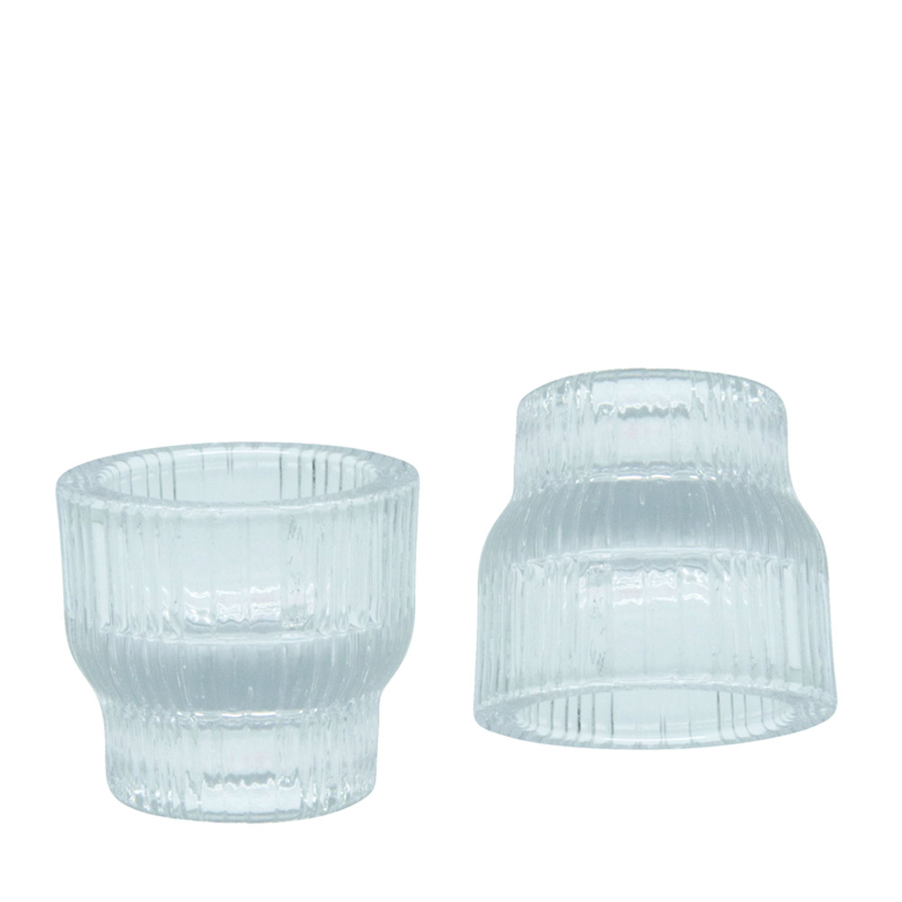 Vendbar Glas Lysestage – Elegant Julebord Dekoration