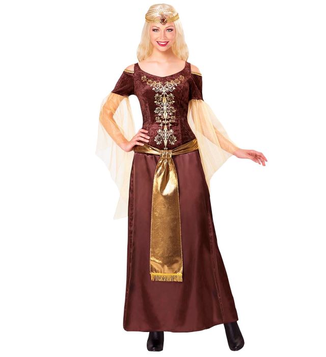 Viking Kostume Kjole i Brun - Fantastisk Tilbud!