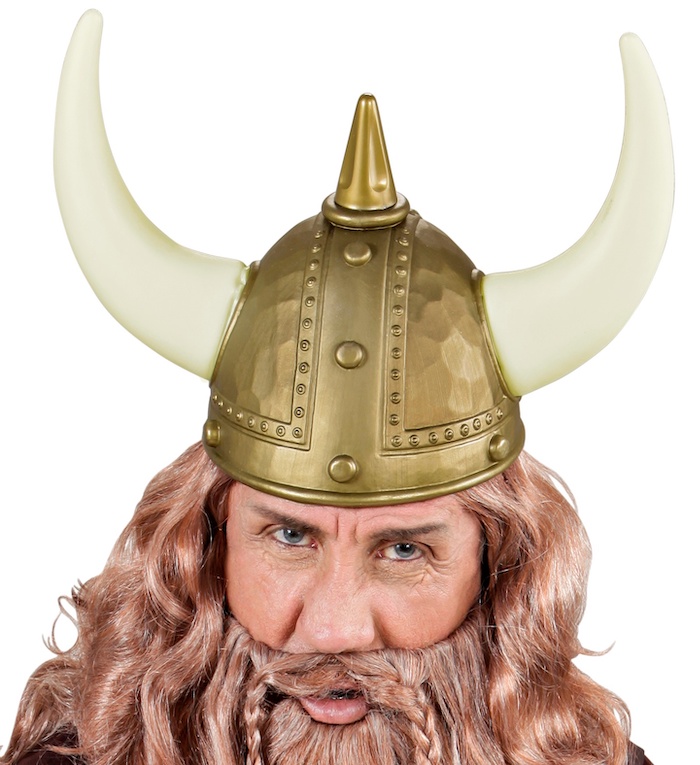 Vikingehjelm med Spidse Horn til Temafest