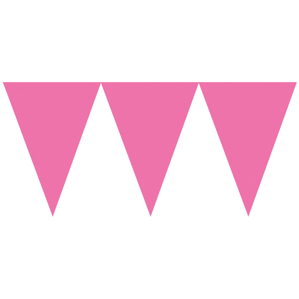 Lyserødt Vimpel Banner til Fest - 24 Flag til Fejringer
