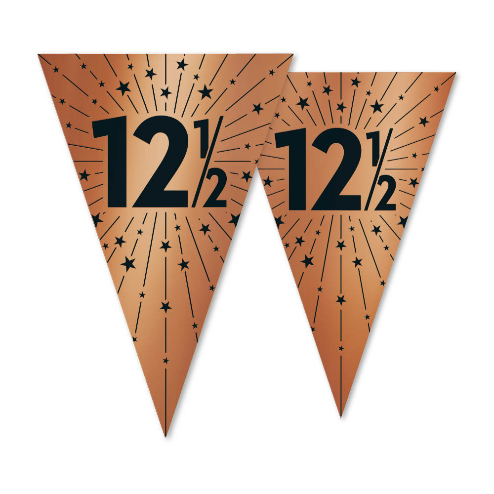Vimpelbanner til Kobberbryllup – 10 Meter Festpynt