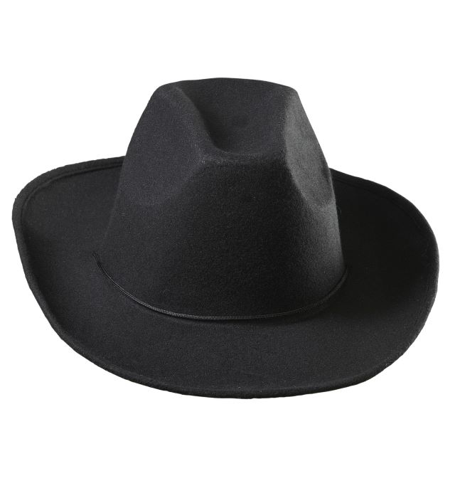 Sort Cowboyhat - Fantastisk tilbud til temafester!