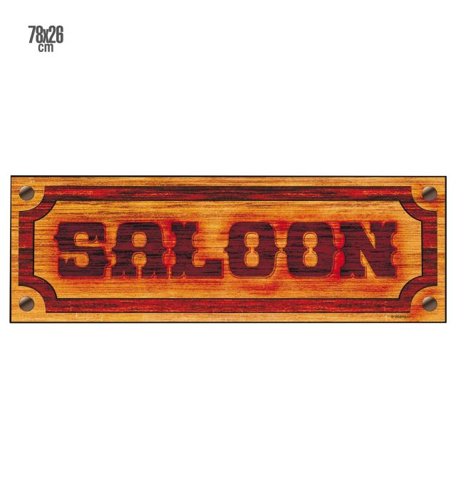 Western Salon Papir Skilt 78x26 cm – Fantastisk tilbud!