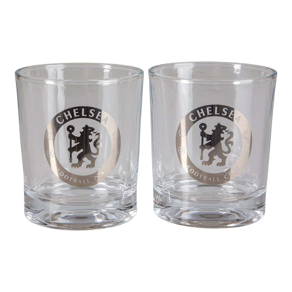 Chelsea FC Whiskyglas – 2 stk. i elegant gaveæske