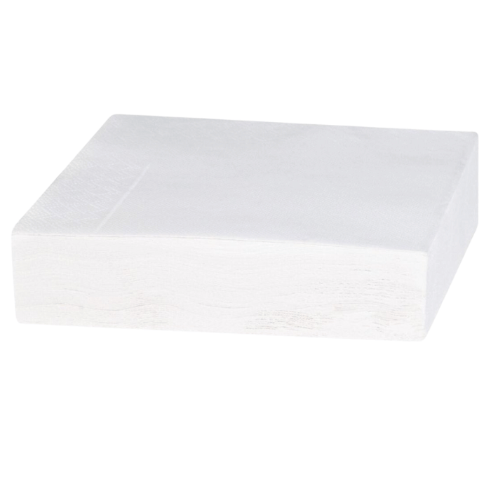 Hvide 40x40 Servietter - Pakke med 50 stk.
