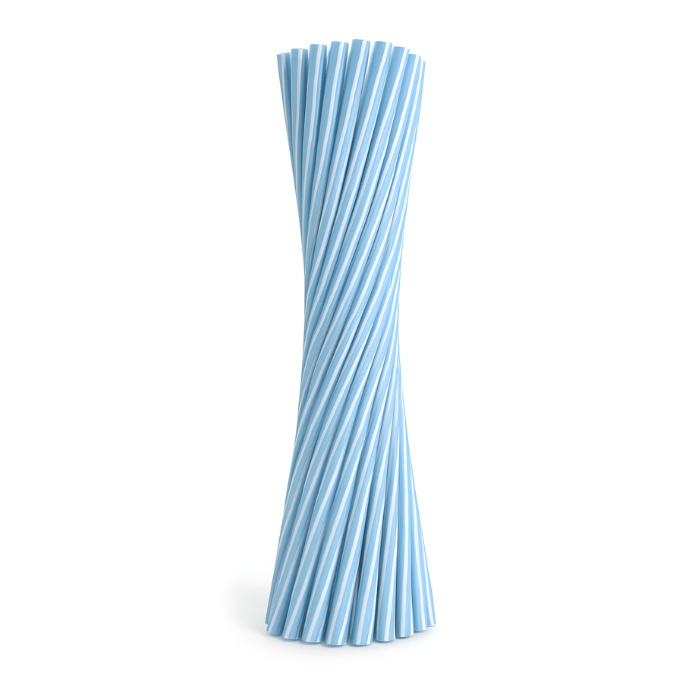 6x220 mm Blå Genanvendelige Sugerør - Tilbud!