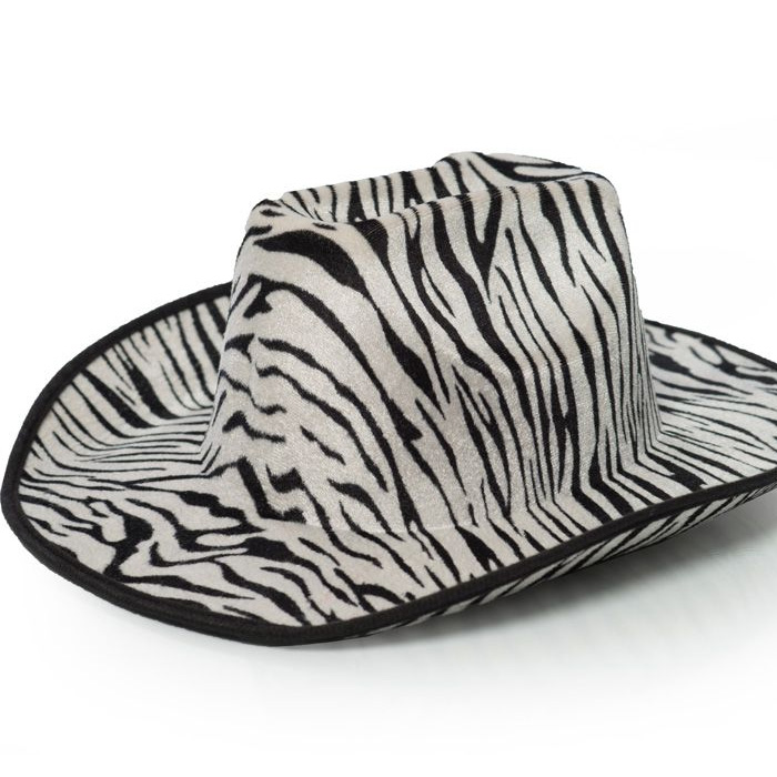 Zebra Cowboy Hat – Festhat til Unikke Øjeblikke