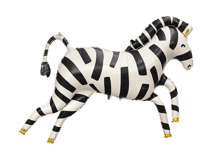Zebra Folieballon 115 cm - Festlig Dekoration til Salg