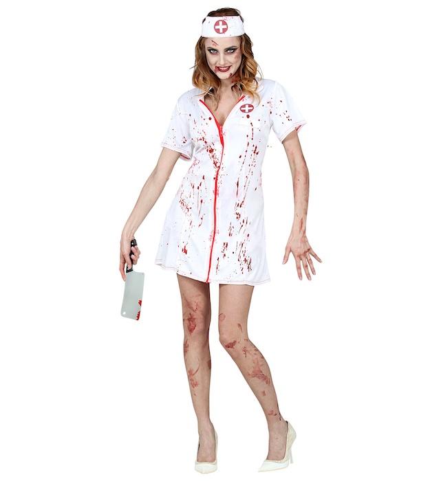 Zombie Blodig Sygeplejerske - Halloween Tilbud!