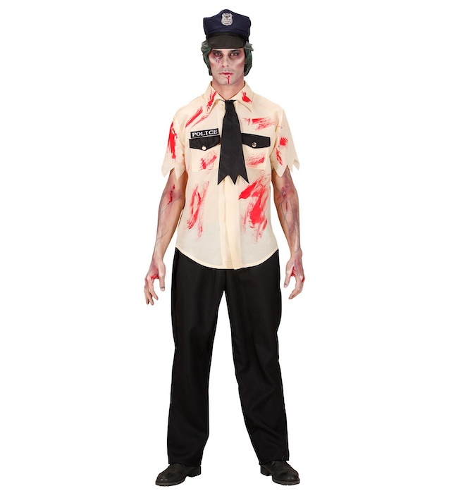 Zombie Politi Kostume - Halloween Festtilbehør