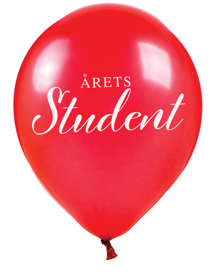 årets Student Balloner Rød 10x 25cm