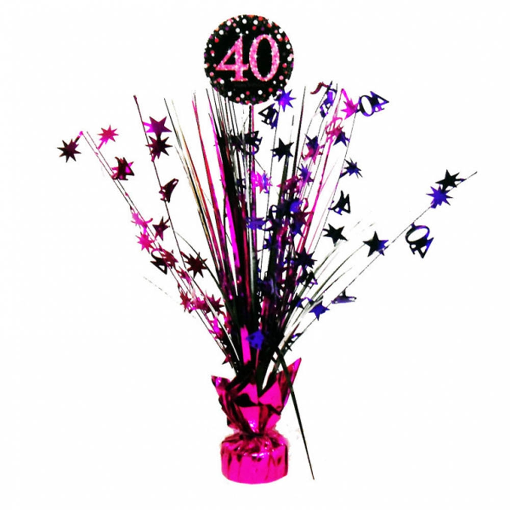 40-års Fødselsdag Borddekoration i Pink – Festlig Pynt!
