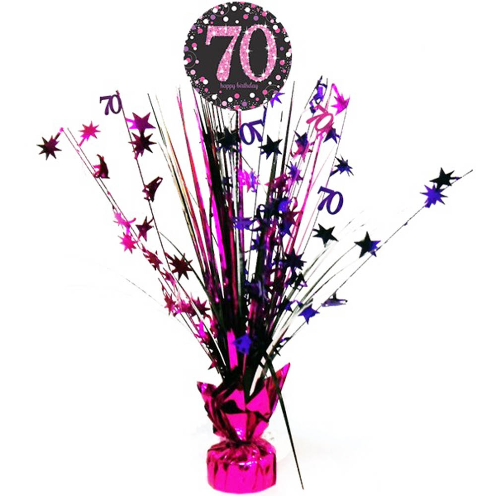 70 Års Fødselsdag Borddekoration i Pink – Festlig Pynt