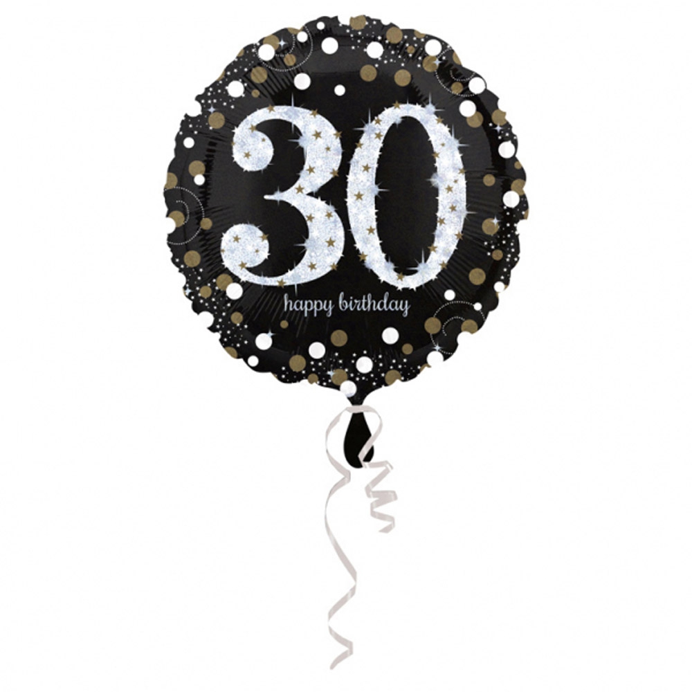 30 Års Fødselsdag Folieballon – Sølv Festpynt til Fejring