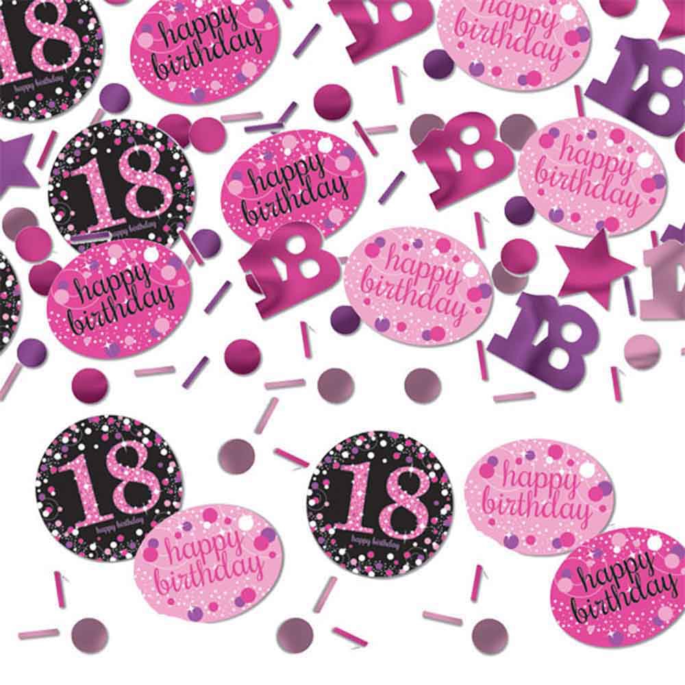 18-års Fødselsdag Konfetti - Festlig Pink Dekoration