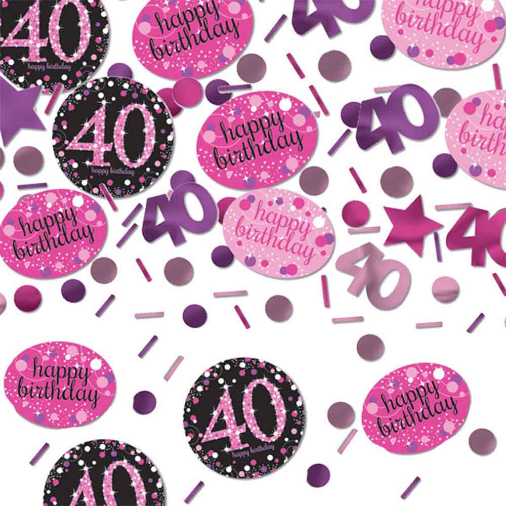 40-års Fødselsdag Konfetti – Festlig Pink Dekoration