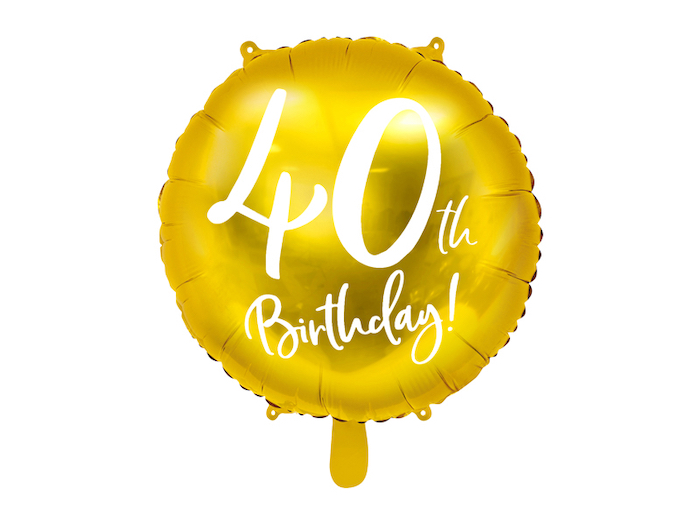 40 års Fødselsdagsballon Guld 45