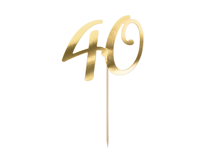 40 års Kagedekoration Guld 20