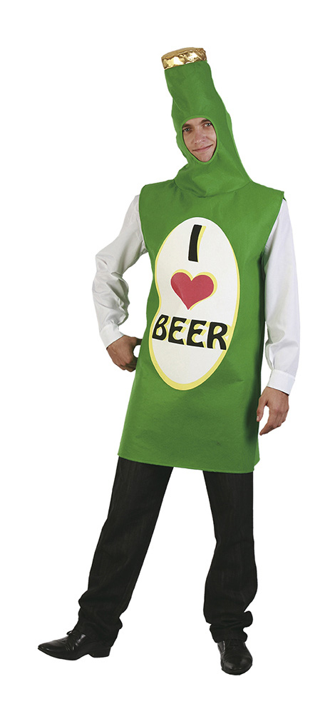 Ølflaske Kostume - Beer Man til Festlige Begivenheder