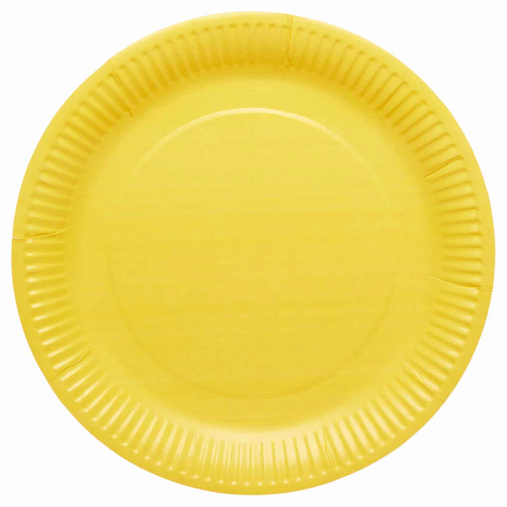 Gule paptallerkner til fest - Miljøvenlige Buttercup!