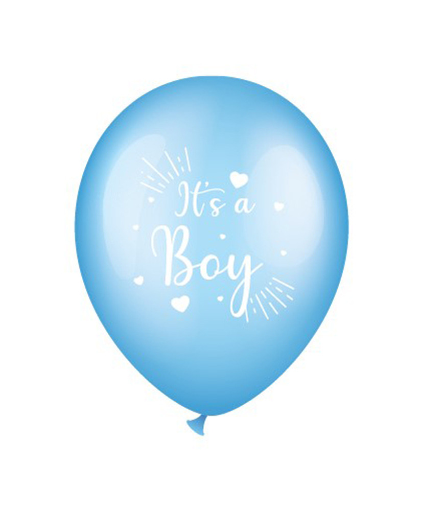 Lyseblå "It's a Boy" Balloner til Babyshower & Barnedåb