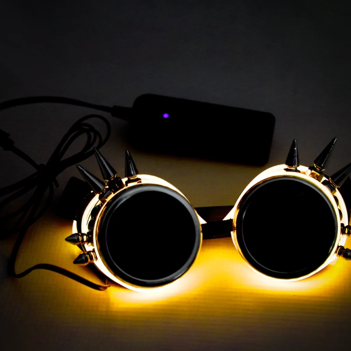 Led Brille Med Pigge Gul