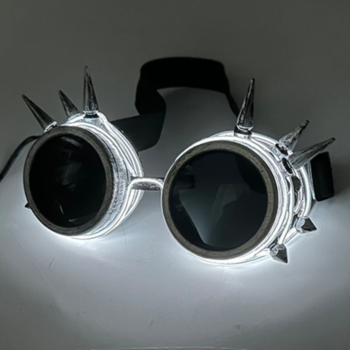 Led Brille Med Pigge Hvid