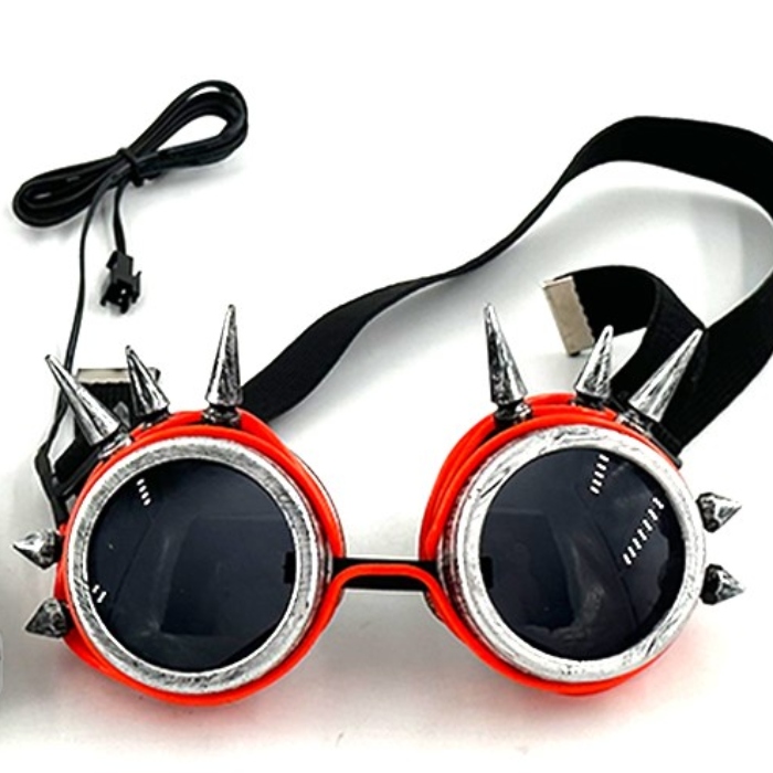 Led Brille Med Pigge Rød