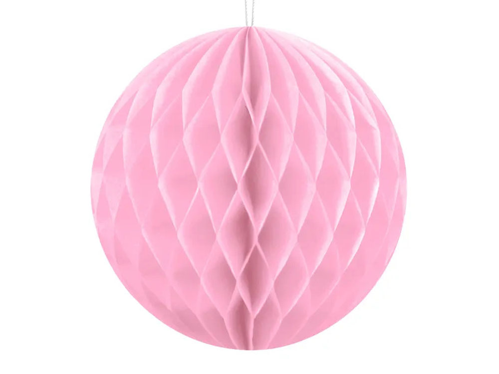 Lyserød Honeycomb Kugle 20 cm – Festlig Dekoration!