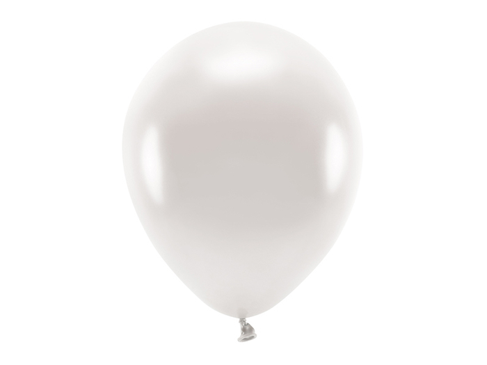 Metallic Perle Hvide Balloner - 10 stk. til Festen